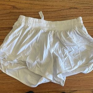 White LuLuLemon Running Shorts
